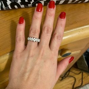 Diamond Anniversary Band in 10K White Gold